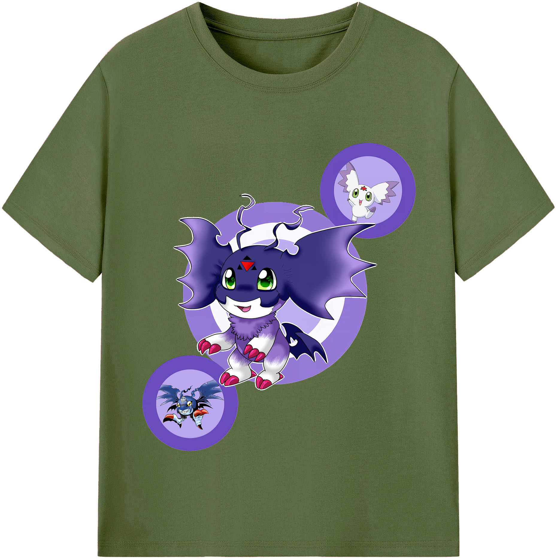 （画像用） Digimon デジタルモンスター/デジモン 綿100％半袖Tシャツ（フロントプリント）